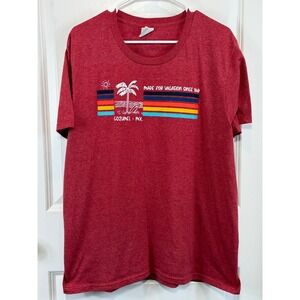 Yazbek Cozumel Mexico Graphic T-Shirt Mens XL Heather Red Retro Vacation Surf